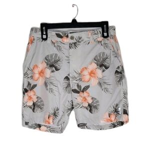 Margaritaville Shorts Men 30 Hibiscus Flower Tropical Casual Lightweight Stretch